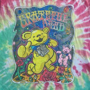 Graphic Band T-Shirt Grateful Dead Bear M Tie Dye 2018 Cotton Hippie Indie